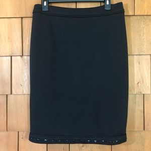 Karl Lagerfield black beaded straight skirt